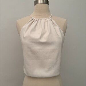 Alice + Olivia Ivory Halter Neck Sleeveless Top